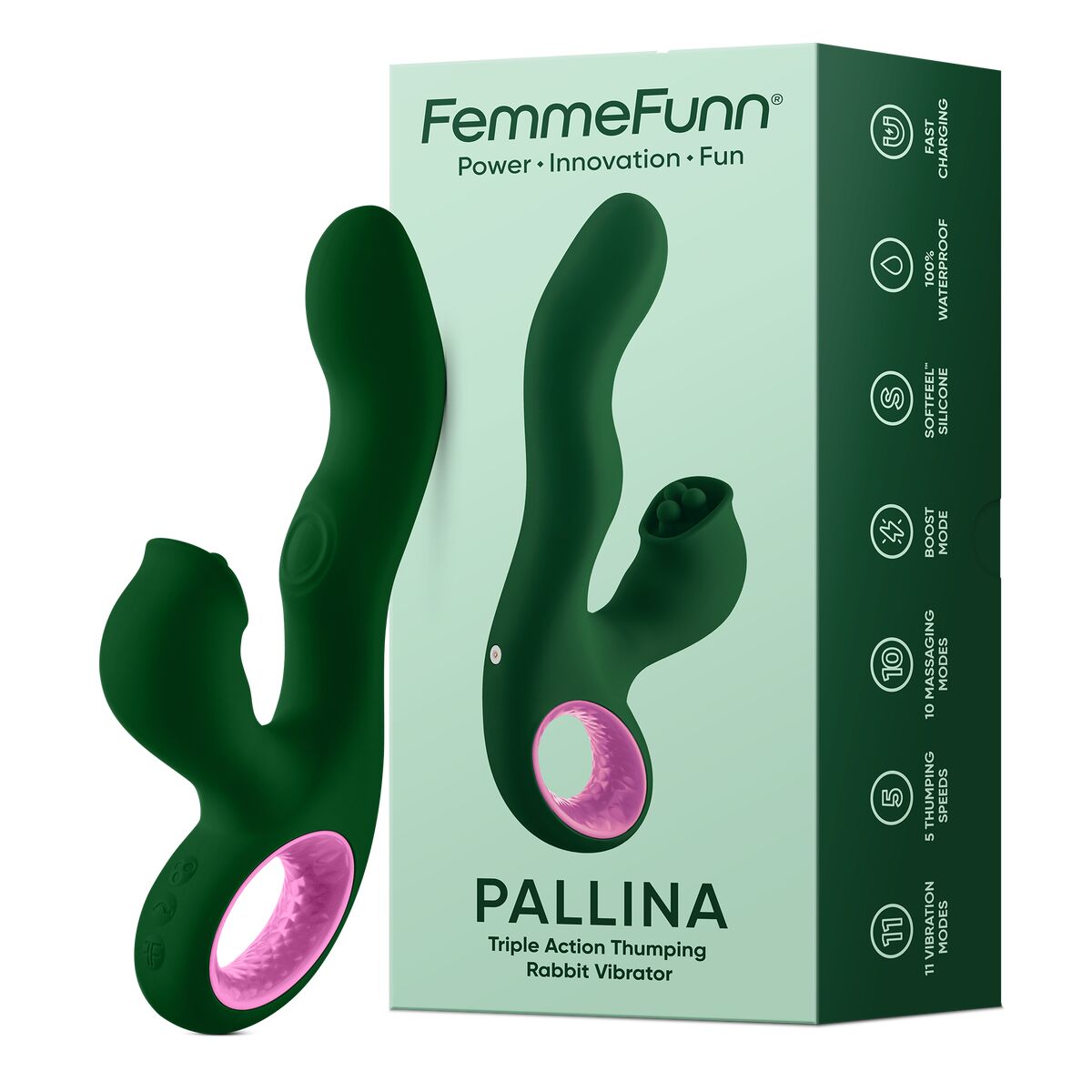 Vibrátor na bod G FemmeFunn Zelená